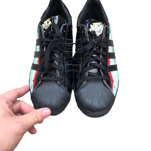 Rare 2015 Adidas Originals Superstar 80s Core Black Size 10 - Picture 3 of 16